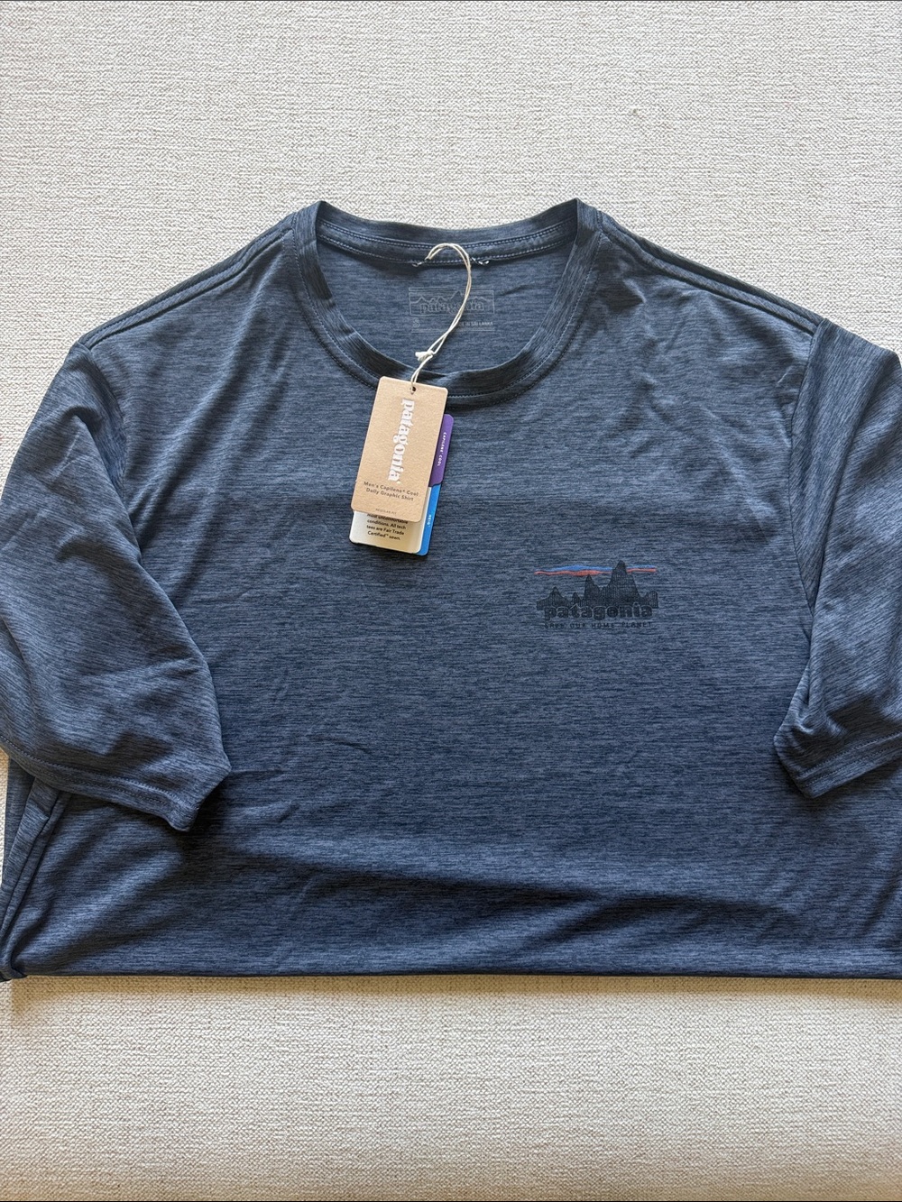 Patagonia Men’s Short-Sleeve Crew Tee - Heather Navy